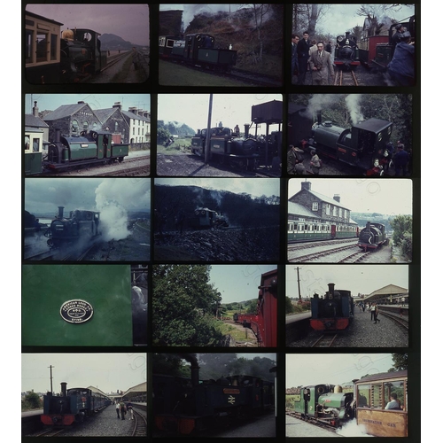 483 - Railway. Narrow Gauge Steam. A small selection of 73 x 35mm, colour slides, on Agfa film stock, hous... 