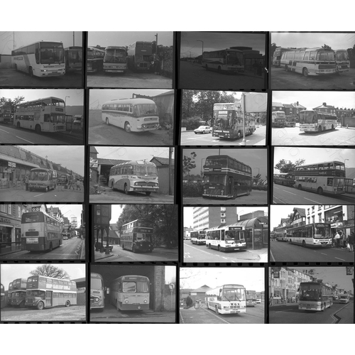 49 - U.K. Bus selection. Approx. 100, individual, 35mm black and white and a few colour negatives. The se... 