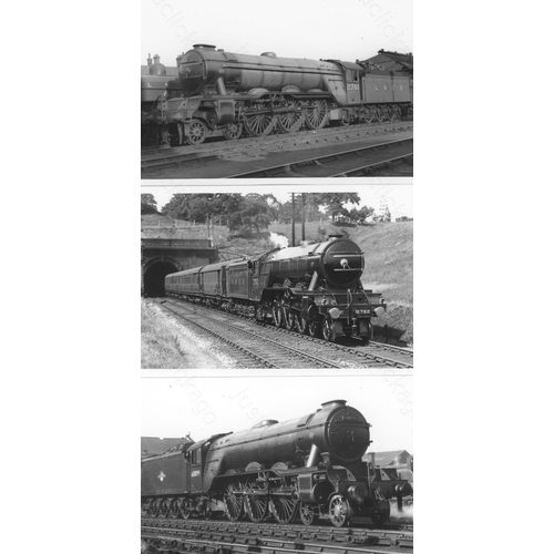 5 - Railway. L.N.E.R. Pacifics. A box of Approx. 500, black and white, postcard size prints. The prints ... 