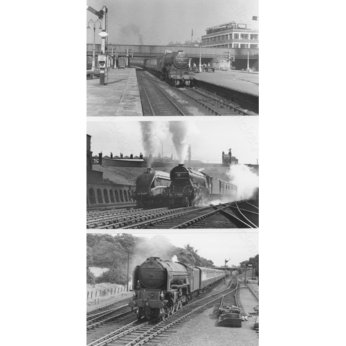 5 - Railway. L.N.E.R. Pacifics. A box of Approx. 500, black and white, postcard size prints. The prints ... 