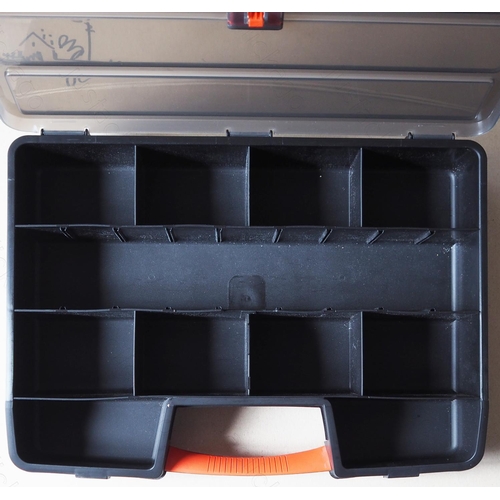 51 - Two excellent plastic storage cases with handles and locking mechanism. The cases will hold several ... 