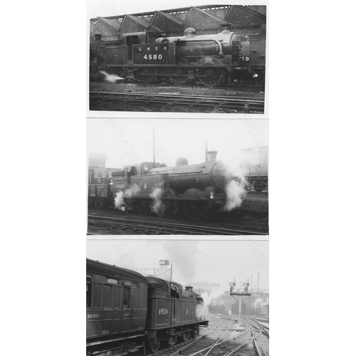 537 - Railway. L.N.E.R. Steam. A good collection of approx. 240, black and white, postcard size prints. Ap... 