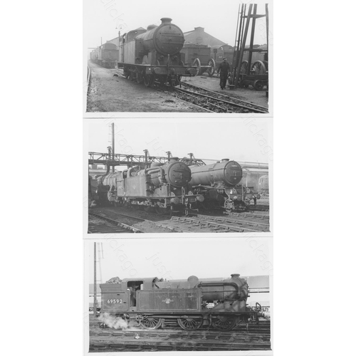 537 - Railway. L.N.E.R. Steam. A good collection of approx. 240, black and white, postcard size prints. Ap... 