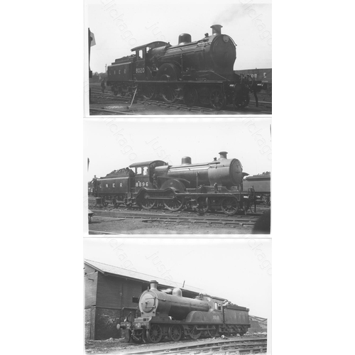 537 - Railway. L.N.E.R. Steam. A good collection of approx. 240, black and white, postcard size prints. Ap... 