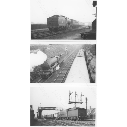 539 - Railway. B.R. Steam. A good collection of approx. 180, black and white, postcard size prints.  Aroun... 