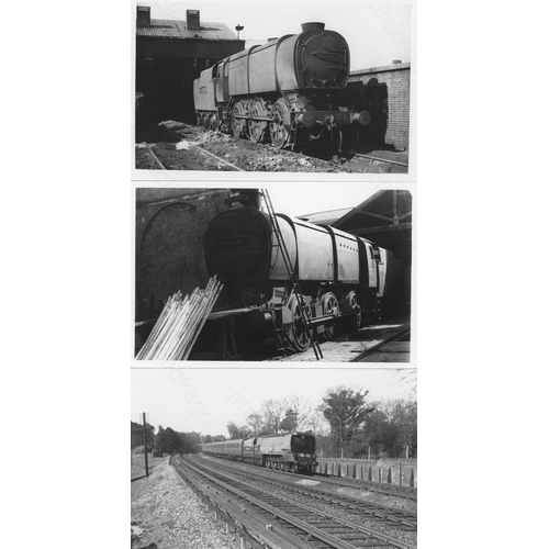 540 - Railway. Ex Southern Steam. A good collection of approx. 160, black and white, postcard size prints.... 