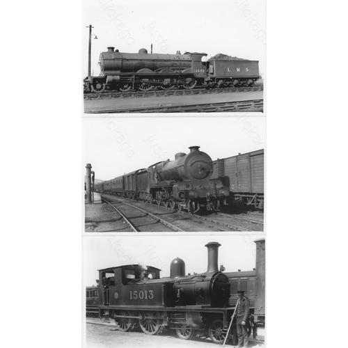 8 - Railway. L.M.S. Locomotives. A box of approx. 700, black and white, postcard size prints. The prints... 