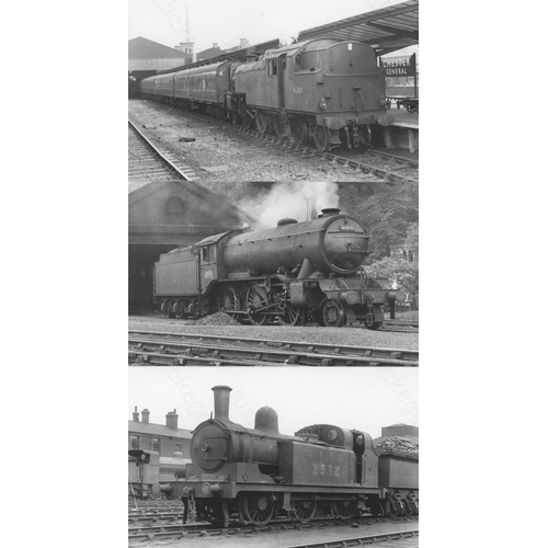 9 - Railway. B.R Steam. A box of Approx. 800, black and white, postcard size prints. The prints feature ... 