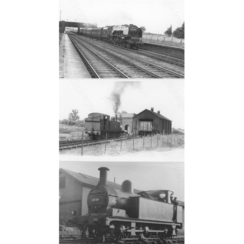 9 - Railway. B.R Steam. A box of Approx. 800, black and white, postcard size prints. The prints feature ... 