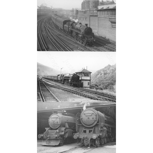 9 - Railway. B.R Steam. A box of Approx. 800, black and white, postcard size prints. The prints feature ... 