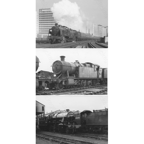 9 - Railway. B.R Steam. A box of Approx. 800, black and white, postcard size prints. The prints feature ... 