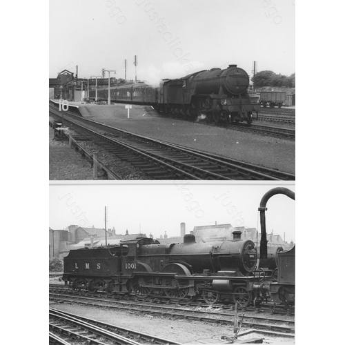 91 - Railway. BR Steam and Infrastructure. A good assortment of approx. 190 x black and white prints in a... 