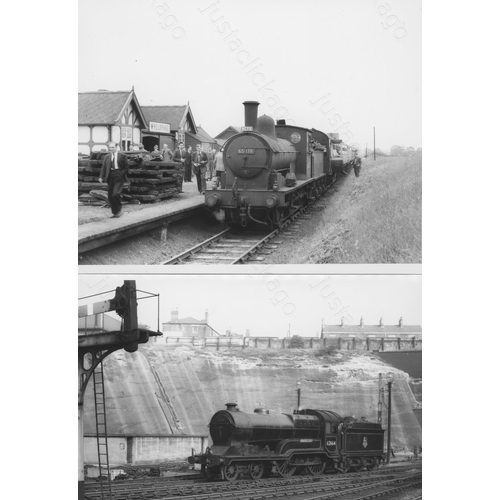 91 - Railway. BR Steam and Infrastructure. A good assortment of approx. 190 x black and white prints in a... 