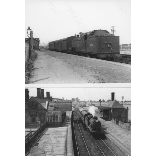 91 - Railway. BR Steam and Infrastructure. A good assortment of approx. 190 x black and white prints in a... 