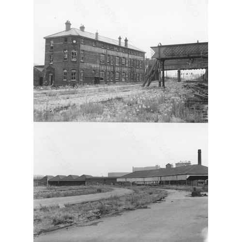 91 - Railway. BR Steam and Infrastructure. A good assortment of approx. 190 x black and white prints in a... 