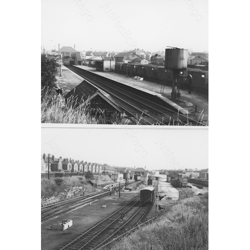 91 - Railway. BR Steam and Infrastructure. A good assortment of approx. 190 x black and white prints in a... 