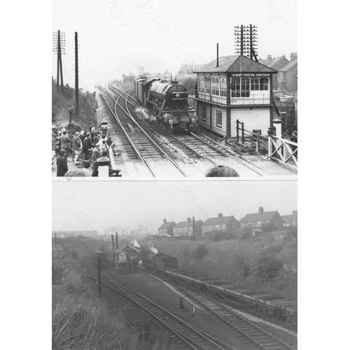 91 - Railway. BR Steam and Infrastructure. A good assortment of approx. 190 x black and white prints in a... 