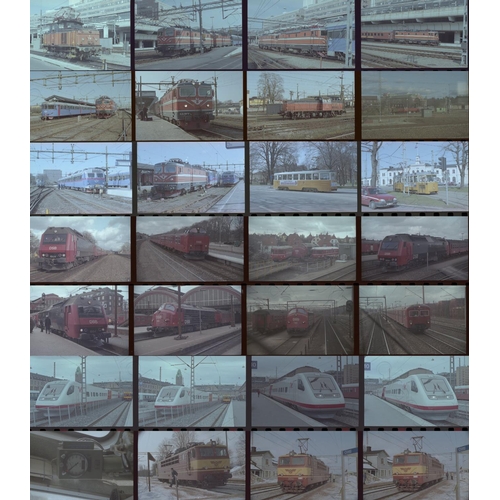 105 - Railway. Overseas Traction - Scandinavia. A folder of approx. 1000, mostly colour 35mm negatives. Th... 