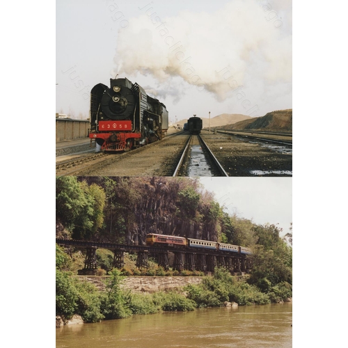 107 - Railway. Overseas Traction. An album of approx. 132 colour, 8