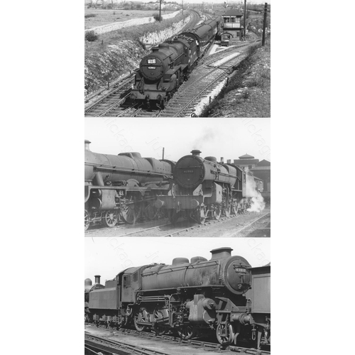 11 - Railway. L.M.S. Locomotives. A box of Approx. 750, black and white, postcard size prints. The prints... 