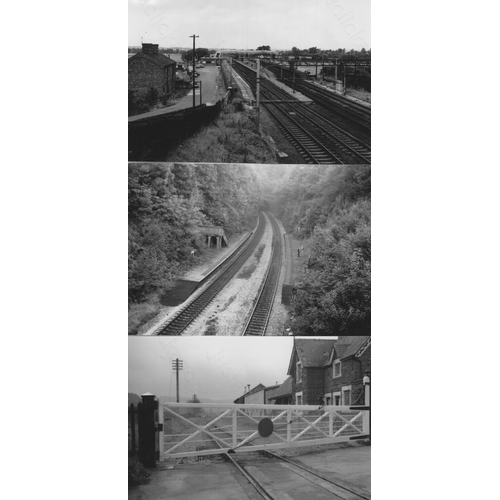 112 - Railway. Infrastructure. Approx. 100, black and white postcard size prints. The digital copy prints ... 