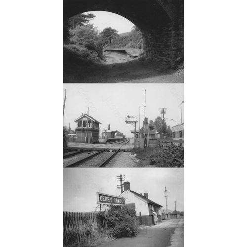 113 - Railway. Infrastructure. Approx. 100, black and white postcard size prints. The digital copy prints ... 