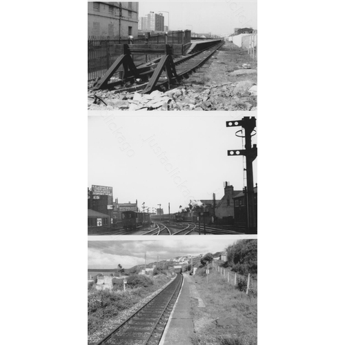 113 - Railway. Infrastructure. Approx. 100, black and white postcard size prints. The digital copy prints ... 