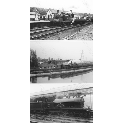 12 - Railway. B.R. Steam. A box of Approx. 750, black and white, postcard size prints. The prints feature... 