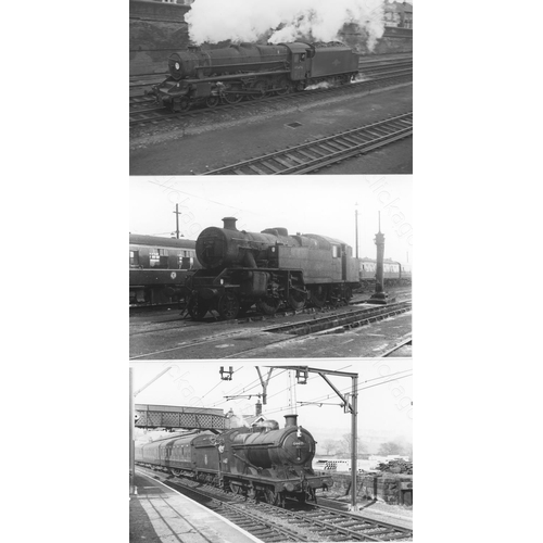 12 - Railway. B.R. Steam. A box of Approx. 750, black and white, postcard size prints. The prints feature... 