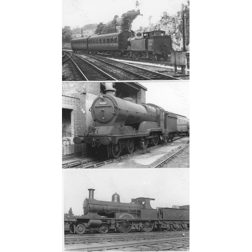 12 - Railway. B.R. Steam. A box of Approx. 750, black and white, postcard size prints. The prints feature... 