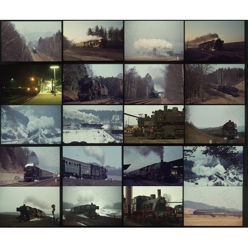 121 - Railway. West Germany. A small collection of approx. 85 x 35mm, original, colour slides featuring wo... 