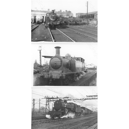 14 - Railway. B.R. Steam. A box of Approx. 750, black and white, postcard size prints. The prints feature... 