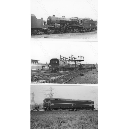 14 - Railway. B.R. Steam. A box of Approx. 750, black and white, postcard size prints. The prints feature... 