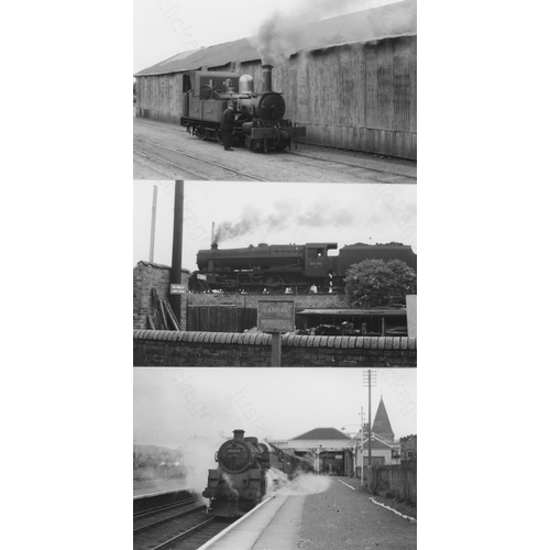 14 - Railway. B.R. Steam. A box of Approx. 750, black and white, postcard size prints. The prints feature... 