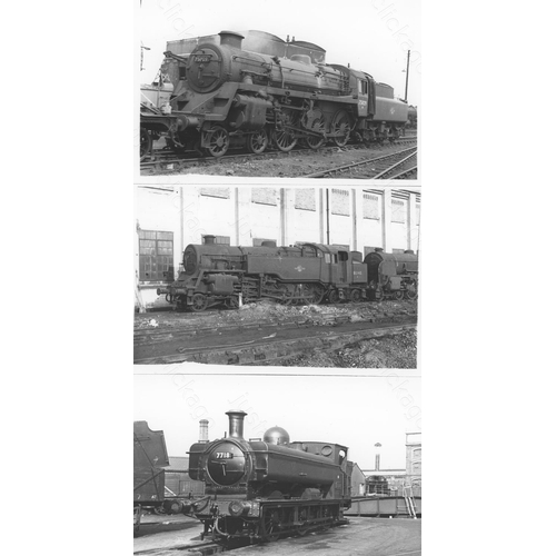 14 - Railway. B.R. Steam. A box of Approx. 750, black and white, postcard size prints. The prints feature... 