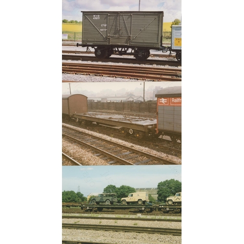 146 - Railway. Infrastructure - Wagons. A selection of approx. 220, black and white and colour prints, mos... 