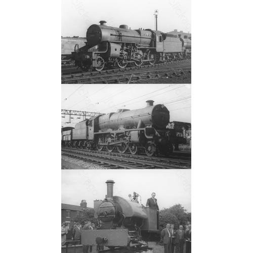 15 - Railway. B.R. Steam. A box of Approx. 700+, black and white, postcard size prints. The prints featur... 