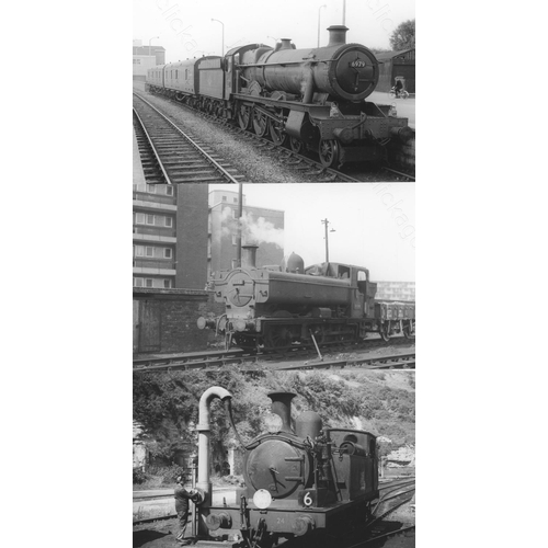 15 - Railway. B.R. Steam. A box of Approx. 700+, black and white, postcard size prints. The prints featur... 