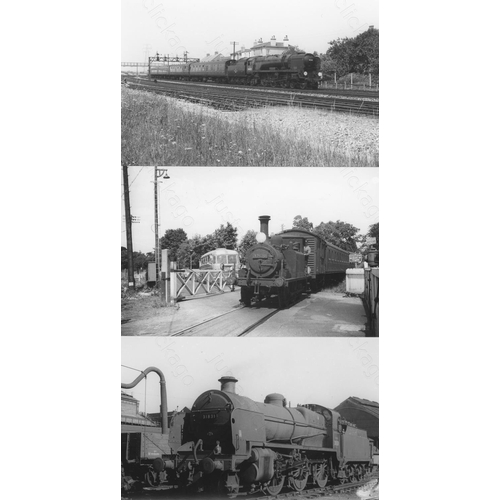 15 - Railway. B.R. Steam. A box of Approx. 700+, black and white, postcard size prints. The prints featur... 