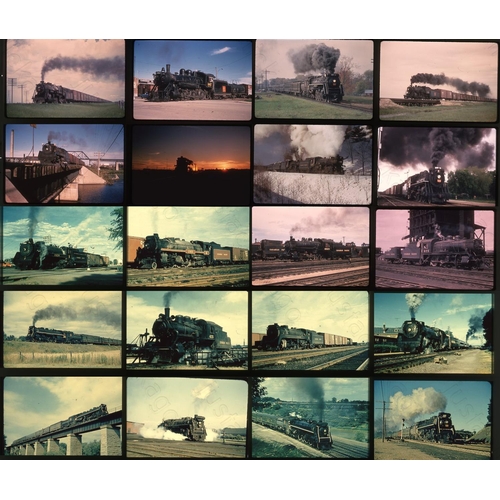 151 - Railway. Overseas Traction - Canada Steam. A fine collection of approx. 77 duplicate, 35mm colour sl... 