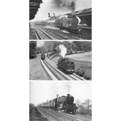 16 - Railway. B.R. Steam and Diesel. A box of Approx. 700, black and white, postcard size prints. The pri... 