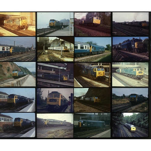 161 - Railway. Modern Traction. A slide case with approx. 312 x 35mm colour slides, on mixed film stock. T... 