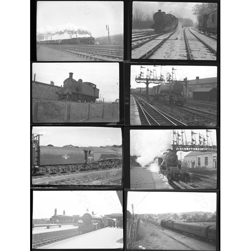 163 - Railway. BR Steam, mainly BRM and BRS. A selection of approx. 120, black and white negatives in medi... 