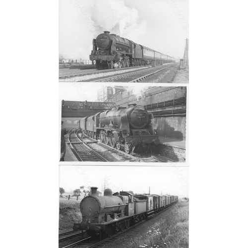 17 - Railway. B.R. Steam. A box of Approx. 750+, black and white, postcard size prints. The prints featur... 