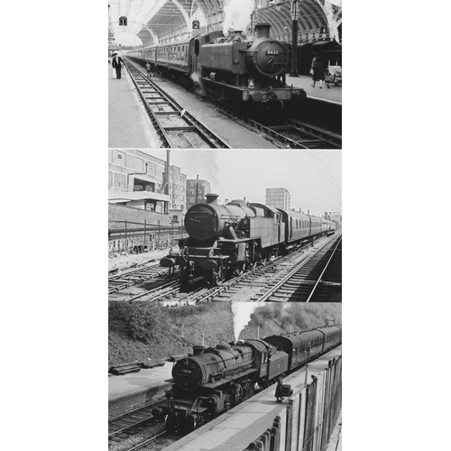 18 - Railway. B.R. Steam. A box of Approx. 700+, black and white, postcard size prints. The prints featur... 