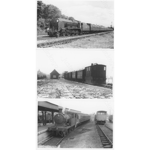 18 - Railway. B.R. Steam. A box of Approx. 700+, black and white, postcard size prints. The prints featur... 