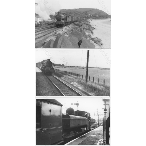 180 - Railway. BR Steam. An assortment of approx. 220, black and white, postcard and a few smaller size pr... 