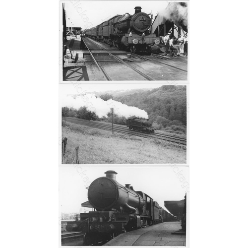 180 - Railway. BR Steam. An assortment of approx. 220, black and white, postcard and a few smaller size pr... 