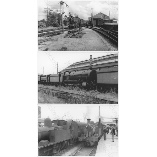 180 - Railway. BR Steam. An assortment of approx. 220, black and white, postcard and a few smaller size pr... 