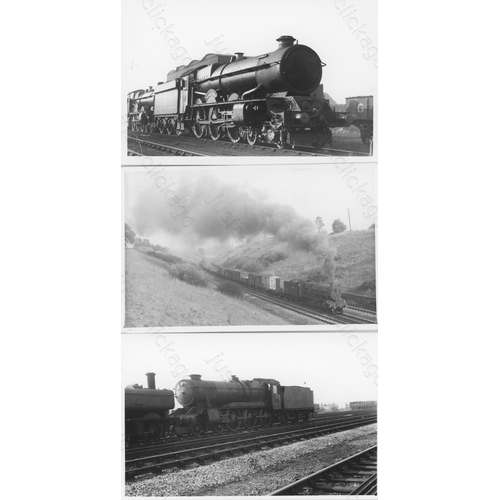 180 - Railway. BR Steam. An assortment of approx. 220, black and white, postcard and a few smaller size pr... 